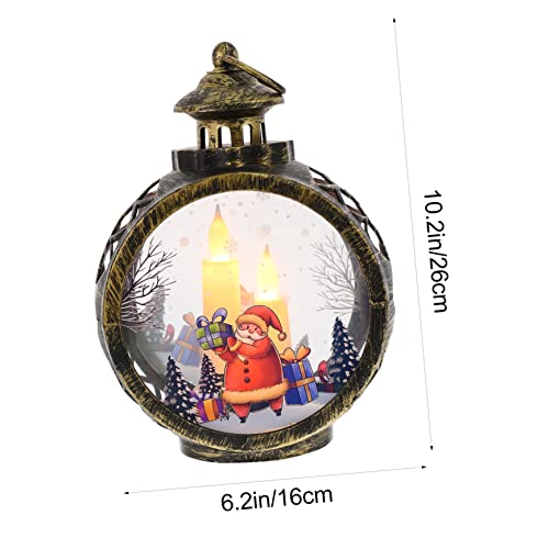 Abaodam Christmas Tree LED Lights Christmas Hanging Ornaments Xmas Glitter Lantern Snow Globe Lantern Table Decorations Christmas Tree Ornaments Christmas Light Pendants