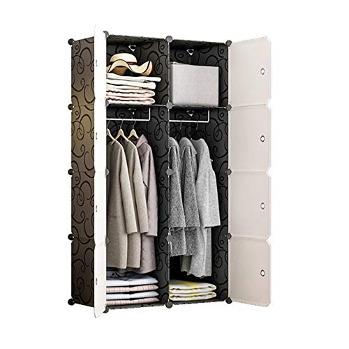 TBGFPO Portable Wardrobe Closet, Modular Storage Organizer, Space Saving Armoire, Deeper Cube with Hanging Rod