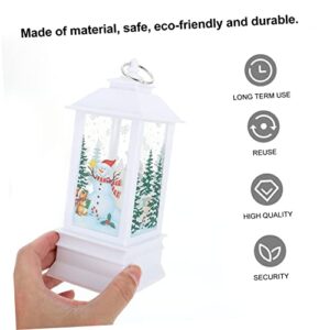 Portable Christmas Lights 1PC Portable Lantern Christmas Decor LED Lantern Christmas Snow Globe Lantern Decorative Lamp Glitter Lanterns Snowball Gift Decorate Night Light Music