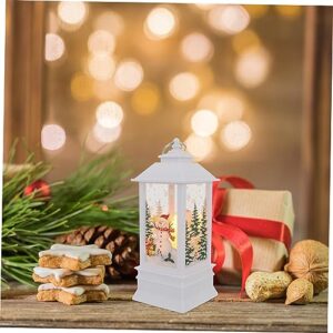 Portable Christmas Lights 1PC Portable Lantern Christmas Decor LED Lantern Christmas Snow Globe Lantern Decorative Lamp Glitter Lanterns Snowball Gift Decorate Night Light Music