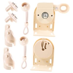 Garneck 5 Sets Headrail Accessories Bungee Replacements Shower Windproof Outdoor Cap Blinds Curtain Exterior Crank Holder Bracket Down Ring Over for Indoor Bed with Cord Tie Shutter