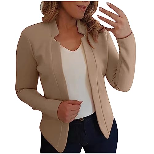 Same Day Delivery Items Prime Blazer Jackets for Women Fashion Dressy Open Front Cardigan Jacket Casual Long Sleeve Work Office Suit Jacket