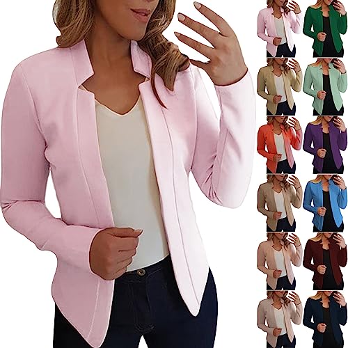 Same Day Delivery Items Prime Blazer Jackets for Women Fashion Dressy Open Front Cardigan Jacket Casual Long Sleeve Work Office Suit Jacket