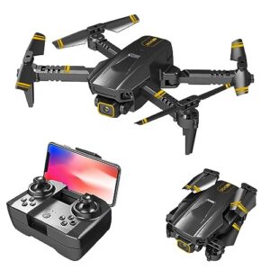 rkstd drone with hd camera, suitable for adults, beginners, children, foldable remote control quadcopter, one-button takeoff/landing, headless mode, waypoint flight, 360° flip