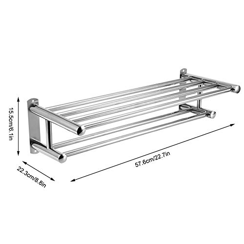 Syrisora U201 Stainless Steel Towel Rack Bathroom Shelf Storage Shelf