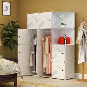 TBGFPO Armoire Wardrobe Closet Portable Closet Closets for Bedroom Clothes Closet Storage Closet Hanging Clothes Organizer with Doors, Sturdy & Durable