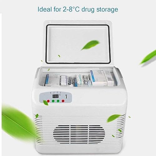 SiMbae Portable Refrigerator 12L, Mini Fridge Cooler, for Freezer Drug Insulin Vaccine Storage, Refrigeration Medicine Incubator, Car Home Travel Camping Picnic,White