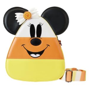 loungefly disney mickey and minnie mouse candy corn crossbody bag