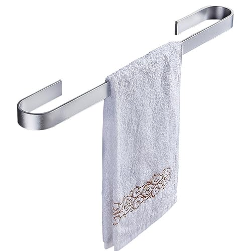 Non-Punching Space Aluminum Single Rod Toilet Toilet Bathroom Storage Rack Towel Hanging Rod Towel Rod Towel Rack Brightsandwide-brimmedtowelrail