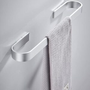 Non-Punching Space Aluminum Single Rod Toilet Toilet Bathroom Storage Rack Towel Hanging Rod Towel Rod Towel Rack Brightsandwide-brimmedtowelrail