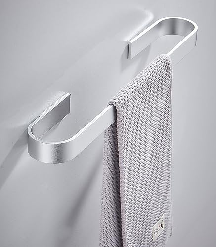 Non-Punching Space Aluminum Single Rod Toilet Toilet Bathroom Storage Rack Towel Hanging Rod Towel Rod Towel Rack Brightsandwide-brimmedtowelrail