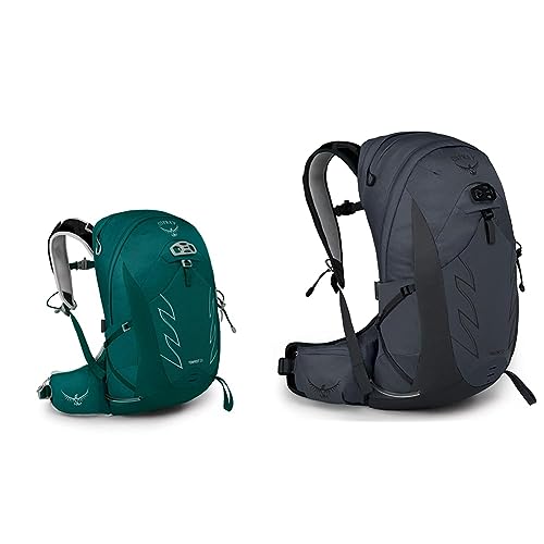 Osprey Tempest 20 Women's Hiking Backpack, Jasper Green,Medium/Large & Talon 22 Men's Hiking Backpack, Eclipse Grey, Large/X-Large