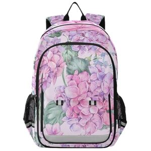 joisal pink hydrangea backpack for middle school girls lightweight kids travel backpack for airplane