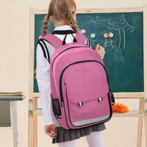 ODAWA Spinel Red Bakcpack Primary Middle School Book Bags Girls Boys Backpack for Kids 17 Inch