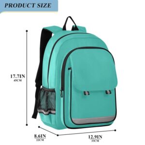 ODAWA Turquoise Bakcpack Primary Middle School Book Bags Girls Boys Backpack for Kids 17 Inch