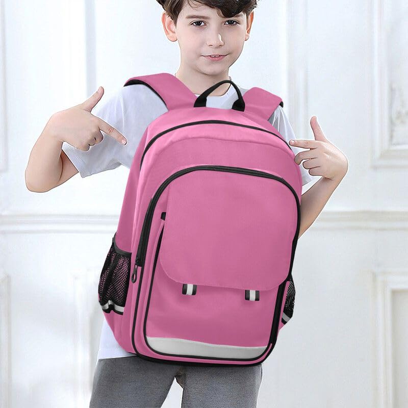 ODAWA Spinel Red Bakcpack Primary Middle School Book Bags Girls Boys Backpack for Kids 17 Inch