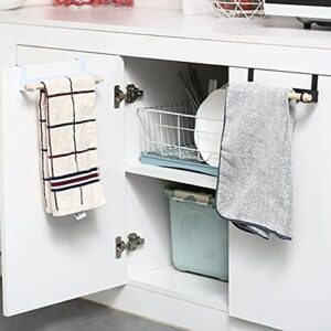 Kitchen Roll Paper Storage Rack Towel Holder Tissue Hanger Under Cabinet Door,Towel Racks for Bathroom,Over The Door Towel Rack