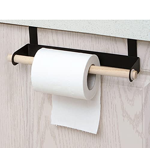 Kitchen Roll Paper Storage Rack Towel Holder Tissue Hanger Under Cabinet Door,Towel Racks for Bathroom,Over The Door Towel Rack