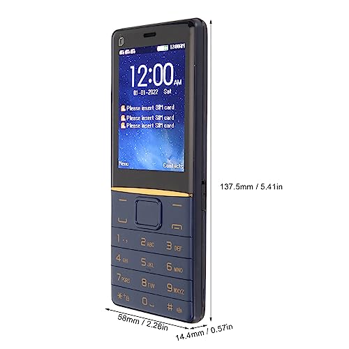 S475 2G Senior Cellphone, Unlocked Cellphone for Seniors, 2.4in Screen, 3 SIM Cards, Long Standby, Clear Sound, SOS Function, Multiple Functions, Easy to Use (US Plug 100-240V)