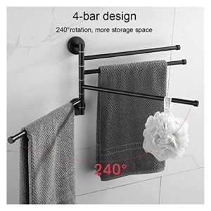 Towel BAR Rack Household Bathroom Activity Towel Bar,Stainless Steel Rotating Towel Rack,Bathroom Washing Rack Folding Three Rod Towel Storage Holder Bathroom Hardware/Blue (Color : Painted Butterfly