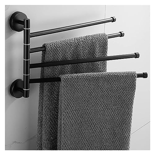 Towel BAR Rack Household Bathroom Activity Towel Bar,Stainless Steel Rotating Towel Rack,Bathroom Washing Rack Folding Three Rod Towel Storage Holder Bathroom Hardware/Blue (Color : Painted Butterfly