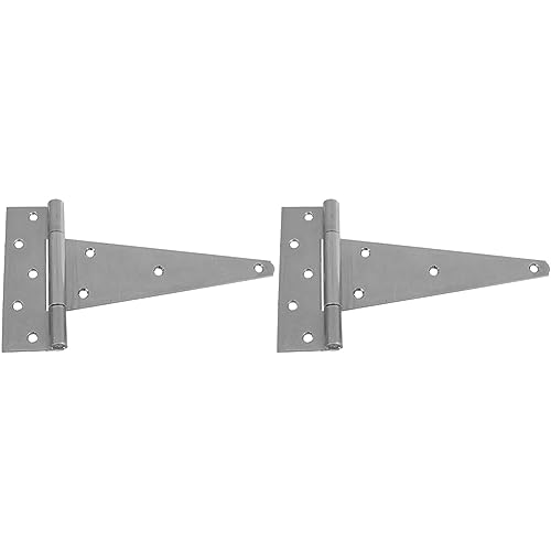 National Hardware N128-900 286 Extra Heavy T Hinges in Zinc, 10" (Pack of 2)