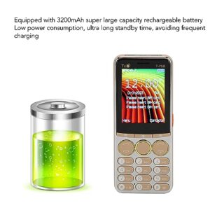 Unlocked Cellphone, 2G GSM Senior Cell Phone with Flashlight, 3200mAh Big Button Loud Sound Ultra Thin Mobile Phone, One Click SOS Emergency Help for Seniors 100‑240V (US Plug)