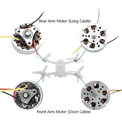 AOOOWER Metal Construction Arm Motor for FPV Quadcopter Front/Back Arm Motor Enhanced Durability and Superior Flight Stability Quadcopter Motor Replacement