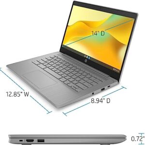 HP Chromebook Laptop 14inch IPS Display - Google Chromebook for Students - Intel Celeron N4120 -Wi-Fi 5 - USB Type C - HDMI Cable (4GB RAM| 64GB Storage)