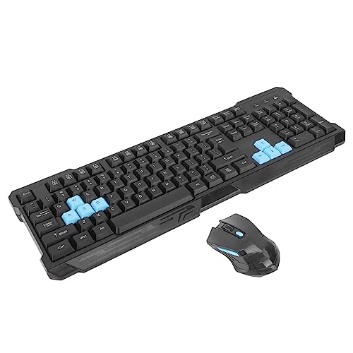 Rosvola Gaming Keyboard and Mouse Set Wireless Keyboard Mouse with Fast Decoding Speed and USB Gaming Receiver