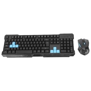 Rosvola Gaming Keyboard and Mouse Set Wireless Keyboard Mouse with Fast Decoding Speed and USB Gaming Receiver