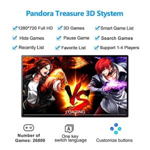 GWALSNTH 26800 in 1 Wireless Pandora Box 40S Bluetooth Arcade Games Console,1280X720 Display,3D Games,Search/Save/Hide/Pause Games,1-4 Players …