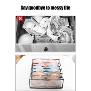 ARTYSHILS Underwear Storage Box Breathable Foldable Multiple Cells Drawer Organizer for Bras Socks Suitable for Storing Towels, T Shirts(6 grids)