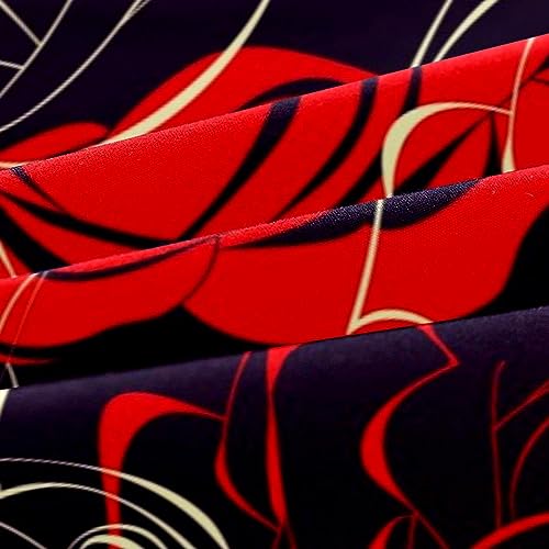 VAPOKF Duvet Covers Set Twin Size Soft and Breathable Microfiber Comforter Bedding Set 1 Duvet Cover 2 Pillowcase with Zipper Closure for Kids Women Men, Red Roses