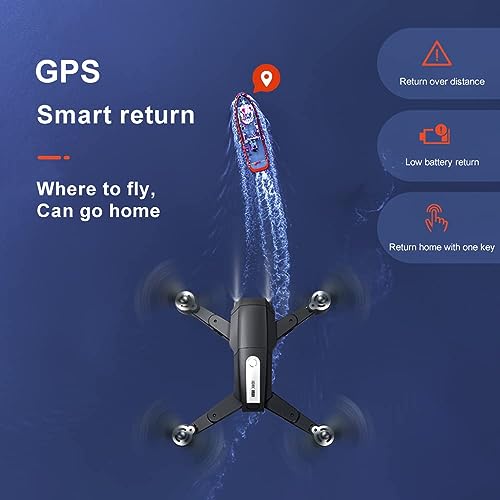 RKSTD RC Drone With Camera - Fpv Adult Beginner Remote Control Drone, One Button Takeoff/Landing, Gravity Sensor, Gesture Control, 3D Flip, Voice Control, HD Kids RC Drone, Holiday Gift