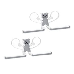 HOOTNEE 2Pcs Hanger Storage Rack Paper Towel Shelf Paper Towel Holder Wall Hooks for Coats Metal Clothes Hangers Wall Mounted Shelves for Storage Metal Storage Rack Shower Towel Stand pp