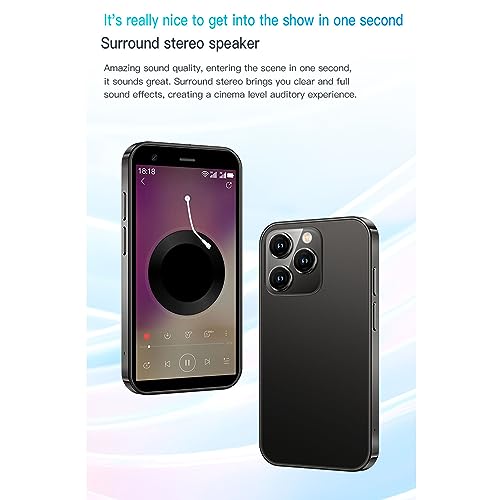 Yunseity Mini Smartphone Unlocked, SOYES XS15 WiFi Smartphone Quad Core for Android 8.1, 2GB RAM 16GB ROM, Ultra Thin Body HD Camera Backup Cellphone, Dual SIM Card & Dual Cameras (Violet)