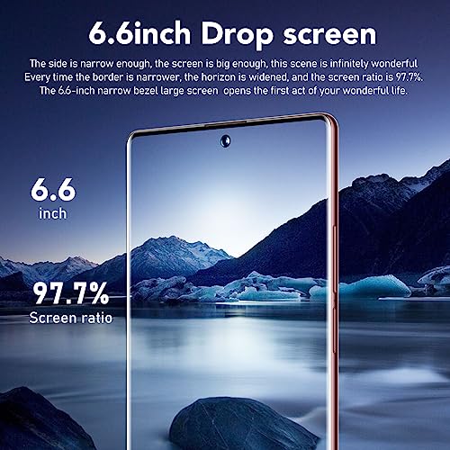 Yunseity Unlocked Smartphone,S23 Ultra 8GB RAM 256GB ROM Face Unlock Ultra Thin Smartphone 2.4G 5G WiFi, 6.6 Inch FHD Screen Cellphone for Android 13, 8+24MP Cameras, MT6735 10 Core CPU