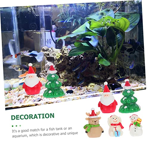 NOLITOY 5 Pcs Christmas Landscaping Ornaments Desk Topper House Decorations for Home Miniture Decoration DIY Snow Globe Figurines Christmas Accessories Snowman Figurines Home Ornaments