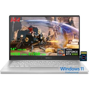 ASUS ROG Zephyrus G14 Gaming Laptop | 14" Full HD IPS 144Hz | AMD 8-Core Ryzen 7 5800HS (>i7-11370H) | 16GB DDR4 512GB SSD | GeForce RTX 3060 6GB Graphic | Backlit USB-C Win11Pro + 32GB MicroSD Card