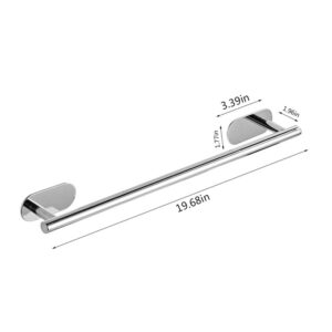 Towel Rack Wall-Mounted Stainless Steel Bathroom Towel Shelf Holder Hanger Self Hanging Rail Bathroom Supplies Rod Organiser Rack Shelf