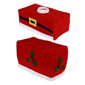 ciieeo 2pcs box paper cover holder holiday toilet paper cover christmas paper cover drink dispensers red paper towel holder paper towel dispenser paper box for christmas storage box tray