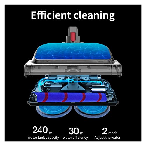 NUTRAC Vacuum Cleaner Electric Cleaning Mop Head Wet and Dry Brush Home Floor Mop Heads Accessories，Compatible for Dyson V7 V8 V10 V11V15