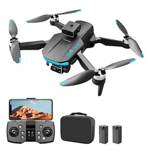 goolrc gps 5gwifi remote control drone with camera 720p dual camera obstacle avoidance brushless motor optical flow localization remote control quadcopter for kids adults with storage bag