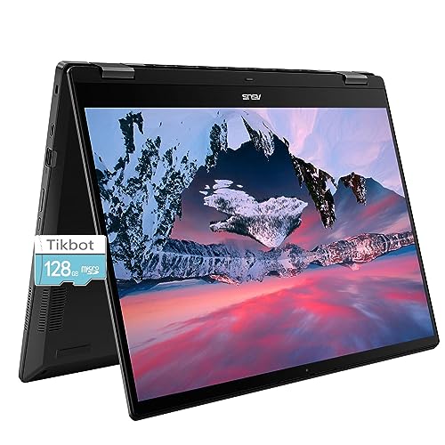 ASUS Chromebook Touchscreen Flip 14inch Laptop 2in1 - Google Chromebook for Adults - AMD Ryzen 3-7320C - Backlit Keyboard - WiFi 6 - USB C (8GB RAM |128GB SSD+128G SD Card)