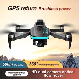 GoolRC GPS 5GWIFI Remote Control Drone with Camera 720P Dual Camera Obstacle Avoidance Brushless Motor Optical Flow Localization Remote Control Quadcopter for Kids Adults with Storage Bag