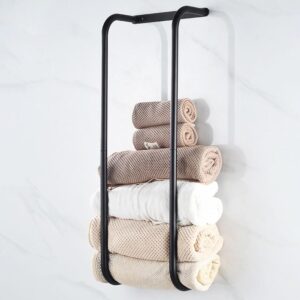 towel racks for bathroom, 30 inch bathroom towel holder, bathroom organizer for small space - stainless steel, wall mounted, modern