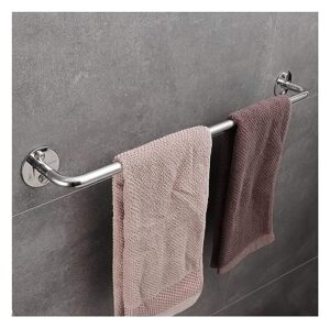 towel bar rack towel rack easy to install mirrored bright single rod simple wall-mounted towel rack-length 60cm towel storage bath towel rail single towel bar for bathroom chrome hanging/length 60cm (