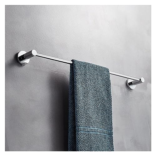 Towel BAR Rack Towel Rack Wall Mounted Single Towel Storage Rack Towel Bar,Copper Round Towel Rod for Bathroom or Kitchen,Polished Chrome Finish Towel Storage Shelf Bathroom Hardware/50Cm (Size : 20C