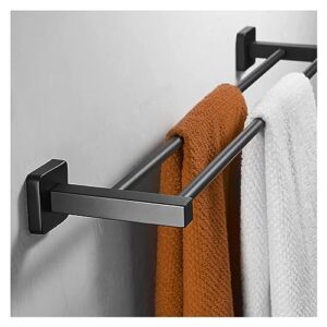 Towel BAR Rack Towel Rack Wall Mounted Towel Rails,Bath Double Towel Storage Rack Towel Bar Space Aluminum Towel Rod for Bathroom or Kitchen, Bathroom Hardware/50Cm (Size : 60Cm)